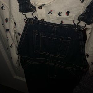 Baby boy or kids penguin and overall outfit
